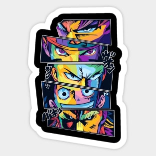 One Piece x Anime Legends Eyes Pop Art Sticker